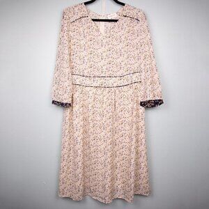 Orange Creek cream floral prairie dress-M